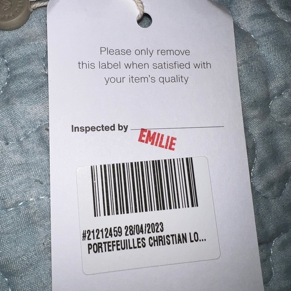 Christian Louboutin Credilou White Irridescent Card Case Compact Wallet - Picture 8 of 14